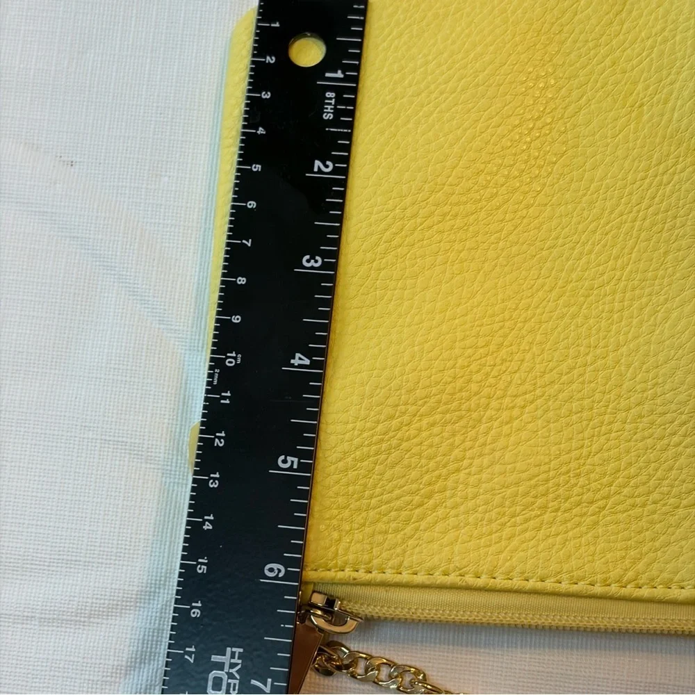 Charming Charlie Yellow Crossbody Bag with Gold Chain